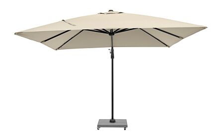 Platinum Challenger Glow T2 3m Square Champagne Free Arm Parasol With 90kg Wheeled Base