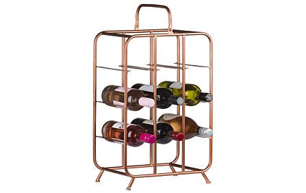 Hill Interiors Industrial Inspired 9 Bottle Wine Holder