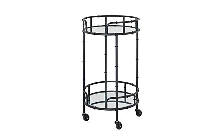 Hill Interiors Black Round Drinks Trolley 