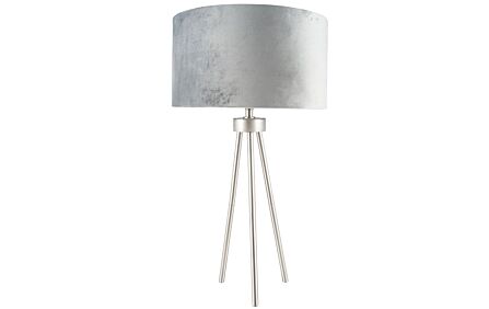 Pacific Lifestyle Brushed Silver Metal Tripod Table Lamp
