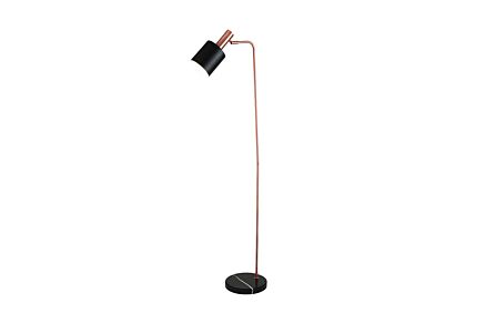 Pacific Lifestyle Black and Antique Copper Task Floor Lamp