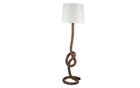 Pacific Lifestyle Martindale Rope Knot Floor Lamp with Natural Shade