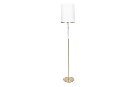 Pacific Lifestyle Midland Champagne Gold Metal and Marble Effect Floor Lamp