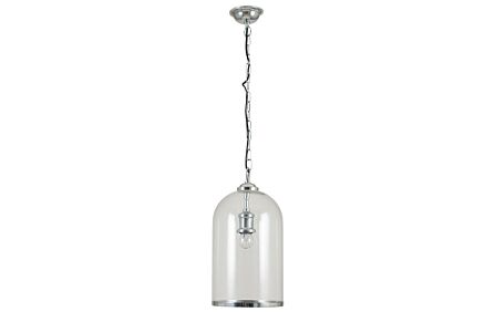 Pacific Lifestyle Cloche Clear Glass and Silver Pendant