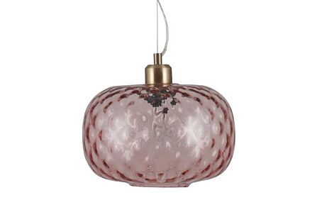 Pacific Lifestyle Azores Rose Textured Glass Oval Pendant