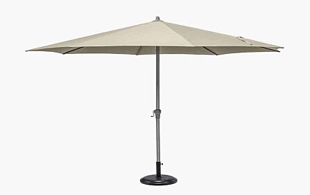 Pacific Lifestyle Riva 3.5m Round Parasol with Base - Champagne 