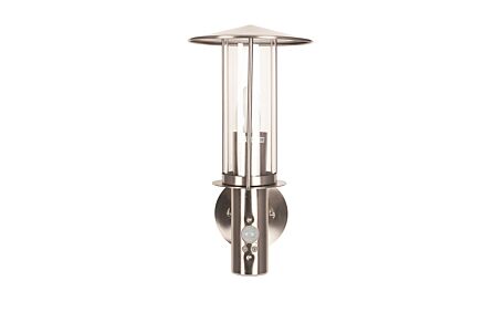Pacific lifestyle Myosotis Brushed Steel Metal PIR Chimney Wall Light