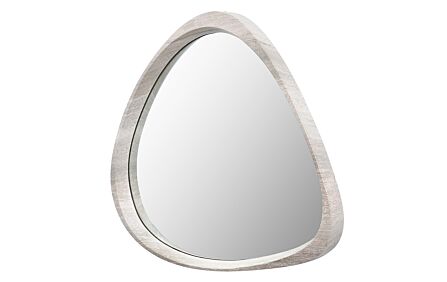 Pacific Lifestyle Grey Oak Veneer Curved Wall Mirror