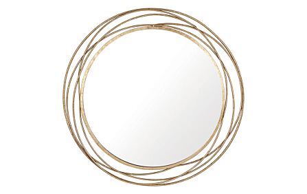 Pacific Lifestyle Antique Gold Metal Round Wall Mirror
