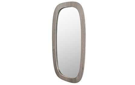 Pacific lifestyle Grey Oak Veneer Squoval Wall Mirror