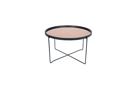 Pacific Lifestyle Black & Copper Wood & Iron Round Coffee Table
