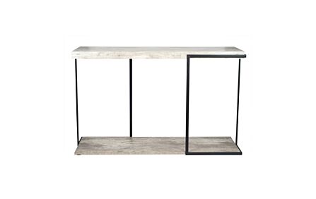 Pacific Lifestyle Concrete Effect and Black Iron Console Table Pacific Lifestyle Concrete Effect and Black Iron Console Table