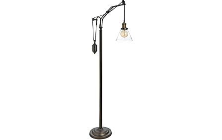 Hill Interiors Hudson Adjustable Industrial Floor Lamp