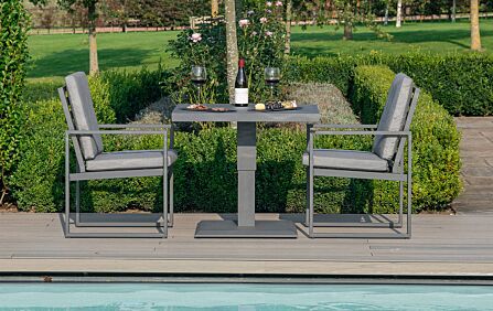 Maze Amalfi Adjustable Bistro Set - Grey