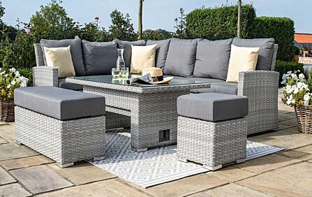 Maze Ascot Rattan Adjustable Corner Dining Set