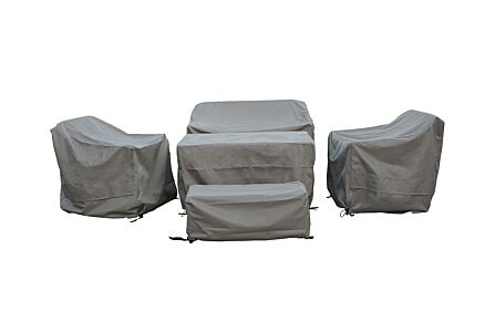 Bramblecrest Tetbury 3 Seat Sofa Set with Rectangle Adj Table Cover