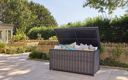 Bramblecrest Tuscan Rattan Large Cushion Storage Box with Liner Bramblecrest Tuscan Rattan Large Cushion Storage Box with Liner