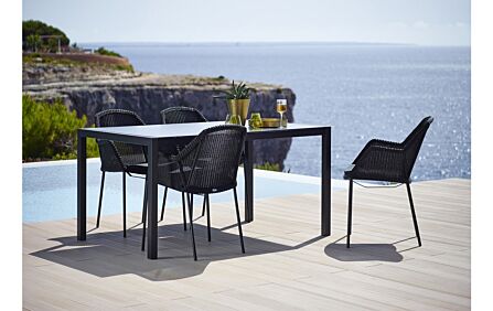 Cane-Line Breeze Four Seater Dining Set - Black Cane-Line Breeze Four Seater Dining Set - Black