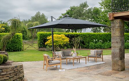 Pacific Lifestyle Challenger T2 3m Square Anthracite & 90kg Wheeled Base Pacific Lifestyle Challenger T2 3m Square Anthracite & 90kg Wheeled Base