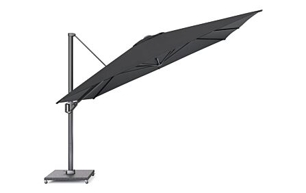 Pacific Lifestyle Challenger T1 3.5 Square Faded Black Parasol With 120kg Wheeled Base Pacific Lifestyle Challenger T1 3.5 Square Faded Black Parasol With 120kg Wheeled Base