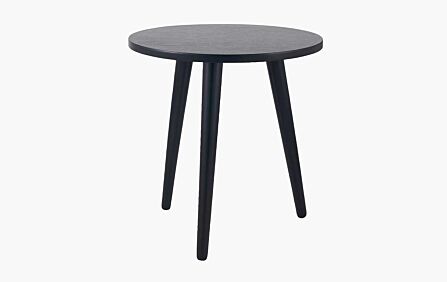Pacific Lifestyle Chelmsford Satin Black Pine Wood Round Side Table