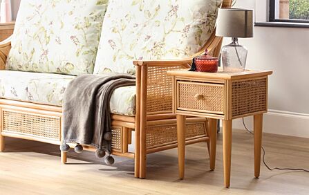Desser Chester Natural Cane Lamp Table