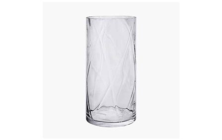 Pacific Lifestyle Clear Glass Round Optic Vase Large