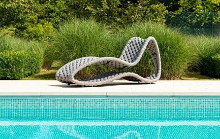 Alexander Rose Cordial Luxe Grey Woven Rope Surf Sunbed