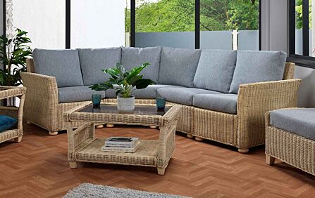 Small conservatory store corner sofa