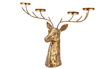 Hill Interiors Deer Bust Candle Holder