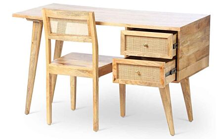 Desser Venice Natural Desk And Chair Set Desser Venice Natural Desk And Chair Set