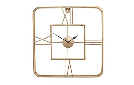 Pacific Lifestyle Gold Metal Square Wall Clock Pacific Lifestyle Gold Metal Square Wall Clock