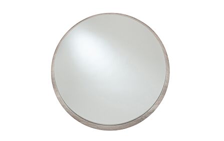 Pacific Lifestyle Grey Oak Wood Veneer Round Wall Mirror