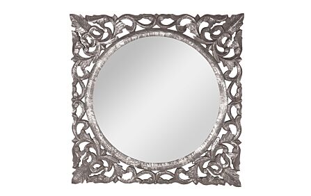 Hill Interiors Hand Carved Louis Metallic Large Wall Mirror