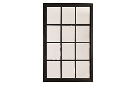 Hill Interiors Black Wooden Window Mirror