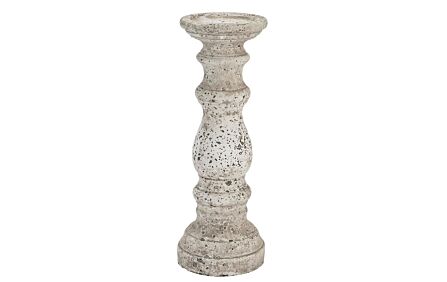 Hill Interiors Large Stone Ceramic Column Candle Holder