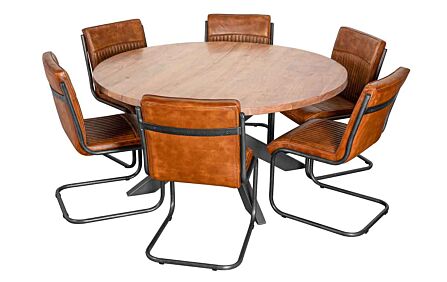 Hill Interiors Live Edge Collection Round Dining Table