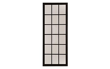 Hill Interiors Tall Black Wooden Window Mirror