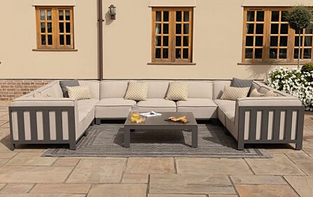 Maze Ibiza U Shape Garden Sofa Set - Oatmeal