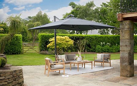 Pacific Lifestyle Icon T1 4 X 3 Rectangular Faded Manhattan Parasol & 150 KG Wheeled Base Pacific Lifestyle Icon T1 4 X 3 Rectangular Faded Manhattan Parasol & 150 KG Wheeled Base