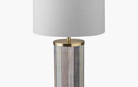 Pacific Lifestyle Kerala Distressed Sage Wood Tall Table Lamp