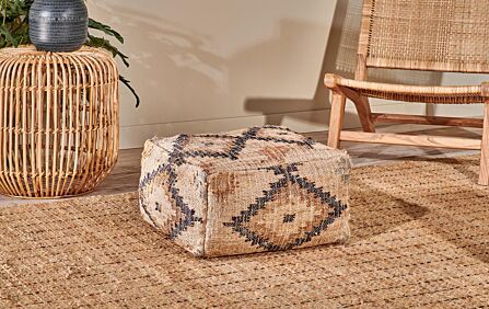 Nkuku Kesu Kilim Pouf - Small