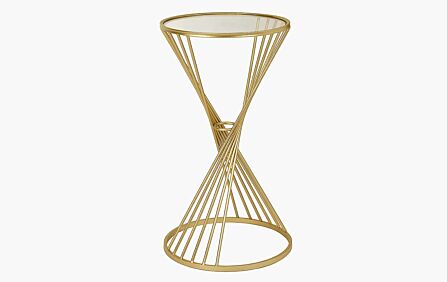 Pacific Lifestyle Liberty Glass And Gold Metal Large Table