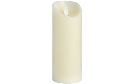 Luxe Collection 3 x 8 Cream Flickering Flame LED Wax Candle