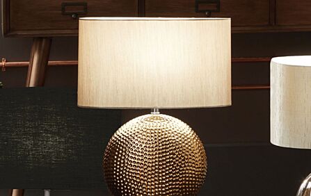 Pacific Lifestyle Mabel Bronze Textured Ceramic Table Lamp