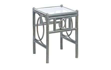 Desser Madrid Grey Cane Rattan Wicker Side Table