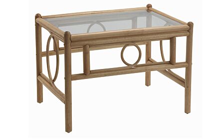 Desser Madrid Light Oak Cane Rattan Coffee Table
