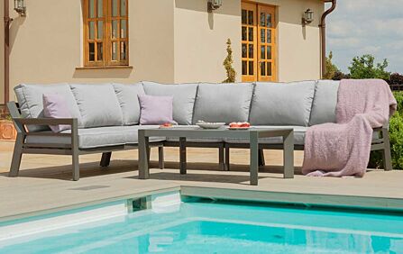 Maze New York Garden Corner Set - Dove Grey Maze New York Garden Corner Set - Dove Grey