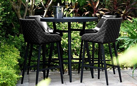 Maze Regal 4 Seat Round Bar Set - Charcoal Maze Regal 4 Seat Round Bar Set - Charcoal