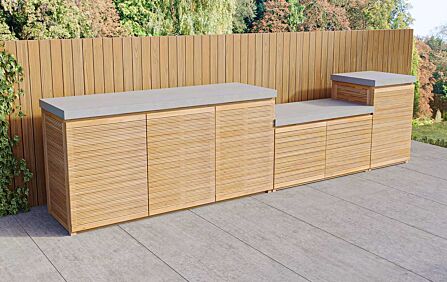 Maze Bali Outdoor Kitchen Storage Unit - Large Configuration